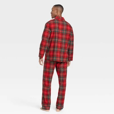 Men's Holiday Tartan Plaid Flannel Matching Family Pajama Set - Wondershop™ Red 1 Men's Holiday Tartan Plaid Flannel Matching Family Pajama Set - Wondershop™ Red