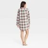 Women's Holiday Tartan Plaid Flannel Matching Family Pajama NightGown - Wondershop™ Cream