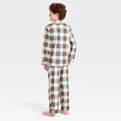 Kids' Holiday Tartan Plaid Flannel Matching Family Pajama Set - Wondershop™ Cream 1 Kids' Holiday Tartan Plaid Flannel Matching Family Pajama Set - Wondershop™ Cream