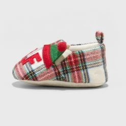 Toddler Boys' Baby Elf Plaid Bootie Slippers - Wondershop⢠Multicolor