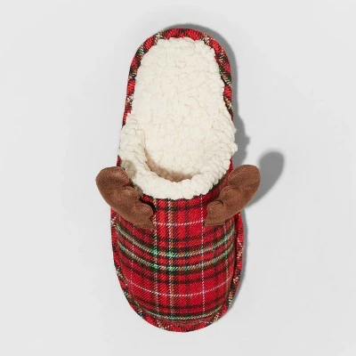Kids' Reindeer Slide Slippers - Wondershop™ Red 2 Kids' Reindeer Slide Slippers - Wondershop™ Red - Image 2