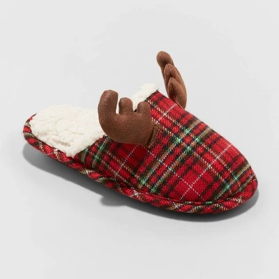 Kids' Reindeer Slide Slippers - Wondershop™ Red 4 Kids' Reindeer Slide Slippers - Wondershop™ Red - Image 4
