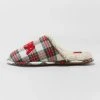 Men's Papa Elf Plaid Slide Slippers - Wondershop™ Multicolor