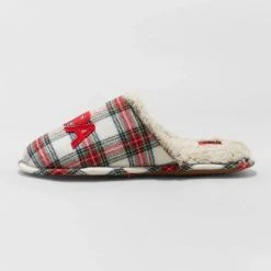 Men's Papa Elf Plaid Slide Slippers - Wondershop⢠Multicolor