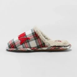 Women's Mama Oso Plaid Slide Holiday Slippers - Wondershop⢠Multicolor