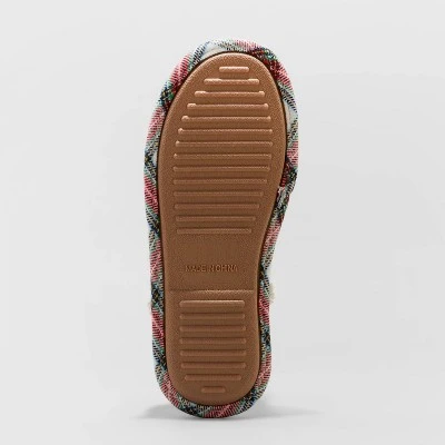 Women's Mama Oso Plaid Slide Holiday Slippers - Wondershop™ Multicolor 3 Women's Mama Oso Plaid Slide Holiday Slippers - Wondershop™ Multicolor - Image 3