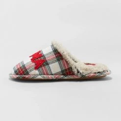 Women's Mama Elf Plaid Slide Slippers - Wondershop⢠Multicolor
