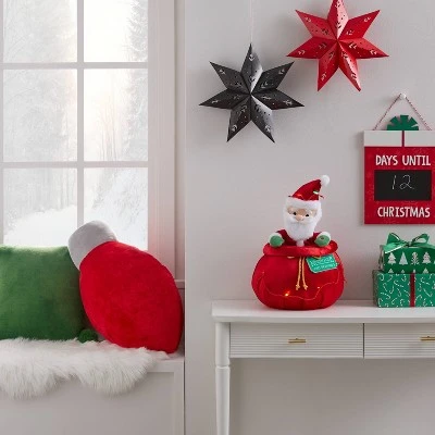 13" Santa in Bag Decorative Figurine - Wondershop™ 1 13" Santa in Bag Decorative Figurine - Wondershop™