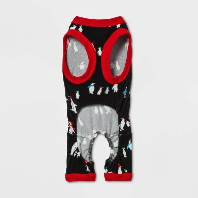 Dog and Cat Holiday Penguins Print Matching Family Pajama Set - Wondershop™ Black 2 Dog and Cat Holiday Penguins Print Matching Family Pajama Set - Wondershop™ Black - Image 2