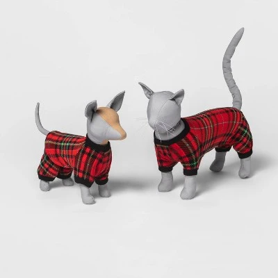 Dog and Cat Holiday Tartan Print Matching Family Pajama Set - Wondershop™ Red 3 Dog and Cat Holiday Tartan Print Matching Family Pajama Set - Wondershop™ Red - Image 3