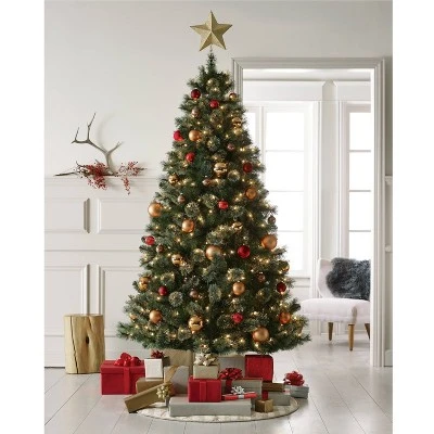 7.5' Pre-Lit Full Virginia Pine Artificial Christmas Tree Clear Lights with AutoConnect - Wondershop™ 4 7.5' Pre-Lit Full Virginia Pine Artificial Christmas Tree Clear Lights with AutoConnect - Wondershop™ - Image 4