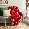 Gnomes Printed Plush Throw Blanket Red - Wondershop™