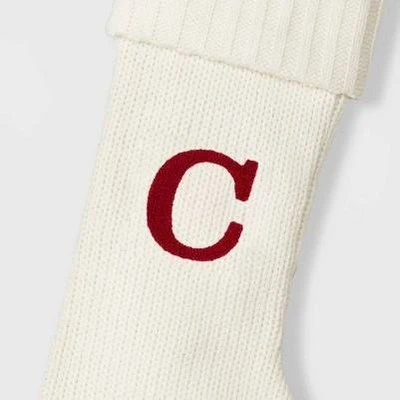 Knit Monogram Christmas Stocking White - Wondershop™ 2 Knit Monogram Christmas Stocking White - Wondershop™ - Image 2