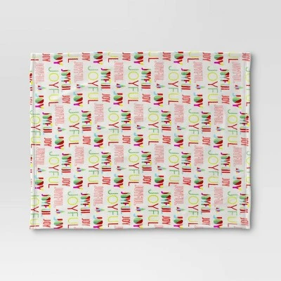 Joyful Printed Plush Throw Blanket - Wondershop™ 1 Joyful Printed Plush Throw Blanket - Wondershop™