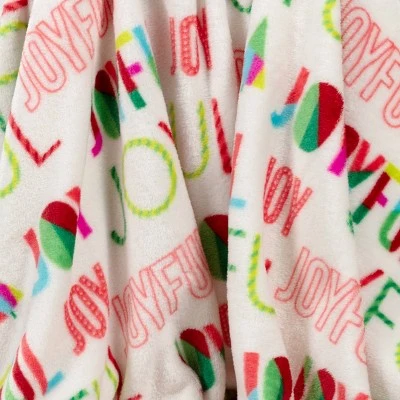 Joyful Printed Plush Throw Blanket - Wondershop™ 2 Joyful Printed Plush Throw Blanket - Wondershop™ - Image 2