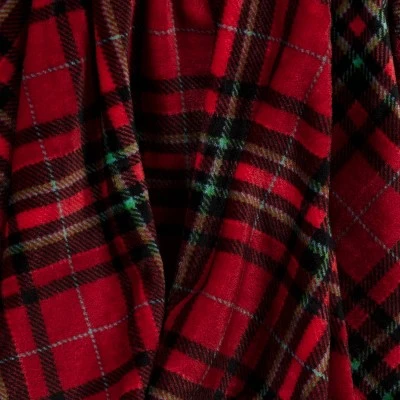 Tartan Plaid Printed Plush Throw Blanket Red - Wondershop™ 4 Tartan Plaid Printed Plush Throw Blanket Red - Wondershop™ - Image 4
