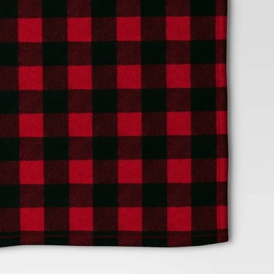 Buffalo Check Printed Plush Throw Blanket Red/Black - Wondershop™ 3 Buffalo Check Printed Plush Throw Blanket Red/Black - Wondershop™ - Image 3