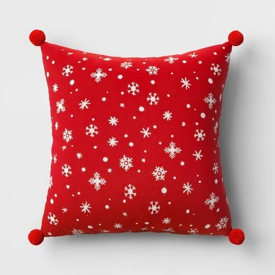 'Merry Christmas' Print Square Throw Pillow Ivory/Red - Wondershop™ 4 'Merry Christmas' Print Square Throw Pillow Ivory/Red - Wondershop™ - Image 4
