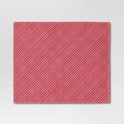 Candy Cane Striped Printed Plush Christmas Throw Blanket - Wondershop™