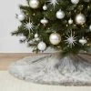 48in Gray Faux Fur Christmas Tree Skirt - Wondershop™