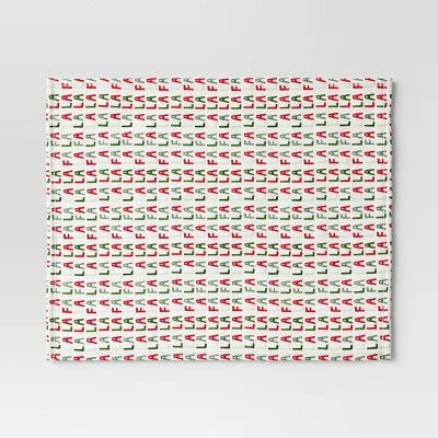 'Fa La La' Printed Plush Christmas Throw Blanket - Wondershop™ 2 'Fa La La' Printed Plush Christmas Throw Blanket - Wondershop™ - Image 2