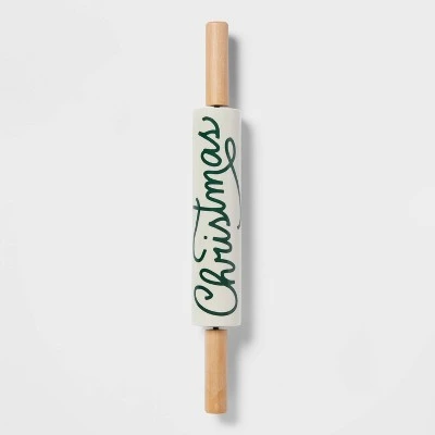 Stoneware and Wood Merry Christmas Rolling Pin - Wondershop™ 2 Stoneware and Wood Merry Christmas Rolling Pin - Wondershop™ - Image 2