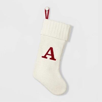 Knit Monogram Christmas Stocking White - Wondershop™ 3 Knit Monogram Christmas Stocking White - Wondershop™ - Image 3
