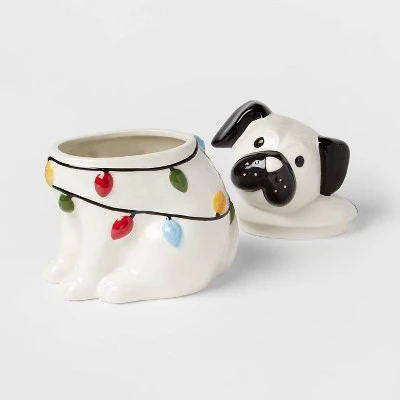 59oz Ceramic Pug Cookie Jar - Wondershop™ 2 59oz Ceramic Pug Cookie Jar - Wondershop™ - Image 2