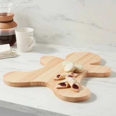 17" x 14" Wood Gingerbread Man Serving Board - Wondershop™ 1 17" x 14" Wood Gingerbread Man Serving Board - Wondershop™