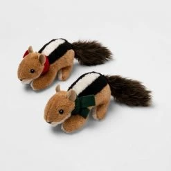 Holiday Chipmunks Dog Toy - 2pk - Wondershop™