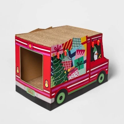 Double Decker Holiday Car Cat Scratcher - Wondershop™ 2 Double Decker Holiday Car Cat Scratcher - Wondershop™ - Image 2