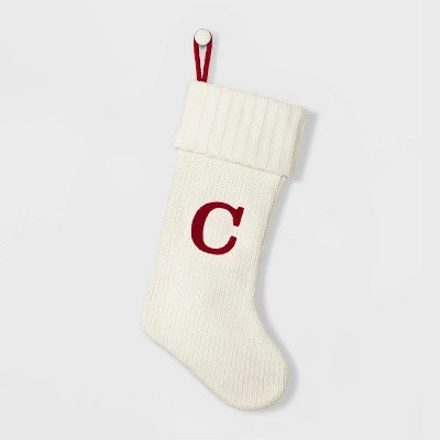Knit Monogram Christmas Stocking White - Wondershop™ 5 Knit Monogram Christmas Stocking White - Wondershop™ - Image 5