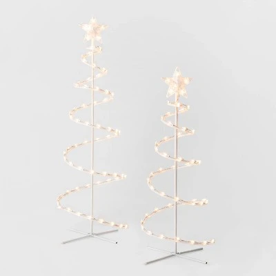 2pc Incandescent Spiral Tree Christmas Novelty Sculpture Light - Wondershop™ Multicolor 1 2pc Incandescent Spiral Tree Christmas Novelty Sculpture Light - Wondershop™ Multicolor