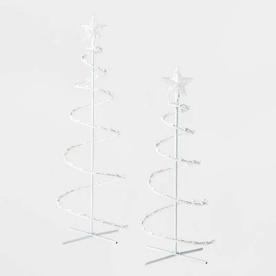 2pc Incandescent Spiral Tree Christmas Novelty Sculpture Light - Wondershop™ Multicolor 3 2pc Incandescent Spiral Tree Christmas Novelty Sculpture Light - Wondershop™ Multicolor - Image 3