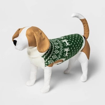 Fairisle Dog and Cat Sweater - Green - Wondershop™ 3 Fairisle Dog and Cat Sweater - Green - Wondershop™ - Image 3