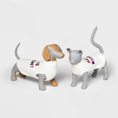 All is Bright Dog and Cat Sequin Sweater - Cream - Wondershop™ 4 All is Bright Dog and Cat Sequin Sweater - Cream - Wondershop™ - Image 4