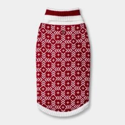Dog and Cat Sweater - Red/White - Wondershopâ˘